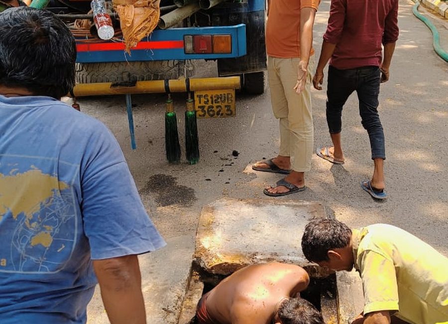 Vacuum Tanker Work by N. Ramesh Septic Tank Cleaners